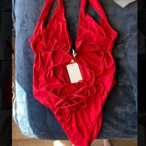 Red strappy XL toluca one piece